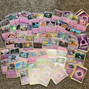 Psychic Pokemon Card Collection - normal, reverse and rare, no duplicates